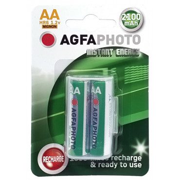 AgfaPhoto AA 2100 esiladattu akku x 2 -pakkaus | Euro Toimistotukut Oy