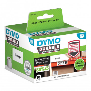 Dymo LabelWriter Durable kestotarrat 59 x 102 mm | Euro Toimistotukut Oy