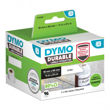 Dymo LabelWriter Durable kestotarrat 19 x 64 mm | Euro Toimistotukut Oy