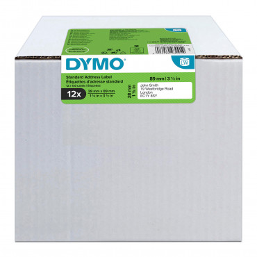 Dymo LabelWriter osoitetarra 89 x 28 mm multipack (12) | Euro Toimistotukut Oy