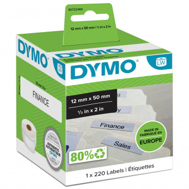 Dymo LabelWriter riippukansiotarra 50 x 12 mm | Euro Toimistotukut Oy