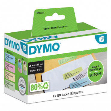 Dymo LabelWriter väritarravalikoima 89 x 28 mm (4) | Euro Toimistotukut Oy