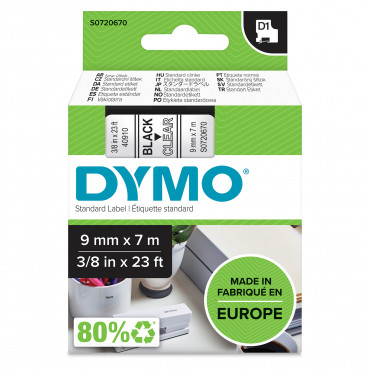 Dymo D1 tarrateippi 9 mm mu/ki | Euro Toimistotukut Oy
