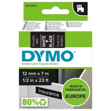 Dymo D1 tarrateippi 12 mm va/mu | Euro Toimistotukut Oy