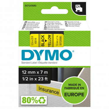 Dymo D1 tarrateippi 12 mm mu/ke | Euro Toimistotukut Oy
