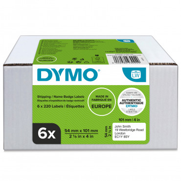 Dymo LabelWriter lähetys/nimitarrat 101 x  54 mm multipack (6) | Euro Toimistotukut Oy