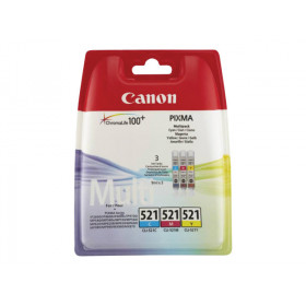 Canon CLI-521 Multipakkaus 3 x 9 ml patruunaa |  Euro Toimistotukut Oy
