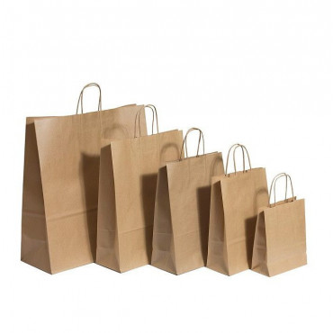 Nyörisankakassi ruskea 26 + 12 x 35 cm (50) | Euro Toimistotukut Oy