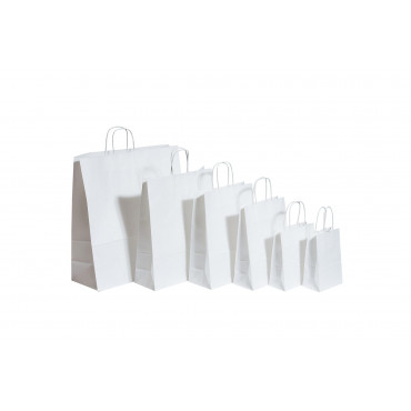 Nyörisankakassi valkoinen 22 + 10 x 31 cm (50) | Euro Toimistotukut Oy