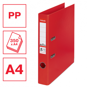 Esselte muovimappi No1 Power A4/50 mm punainen | Euro Toimistotukut Oy