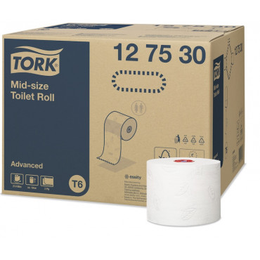 Tork Mid-Size WC-paperi Advanced T6 valkoinen (27) | Euro Toimistotukut Oy