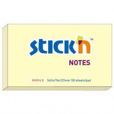 Stick′n viestilappu 76 x 127 mm keltainen | Euro Toimistotukut Oy