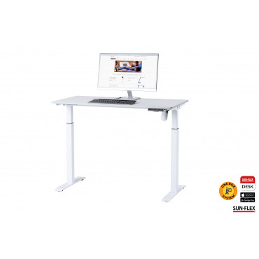 Sähköpöytä Sun-Flex Easydesk Elite valkoinen 120 x 60 cm | Euro Toimistotukut Oy
