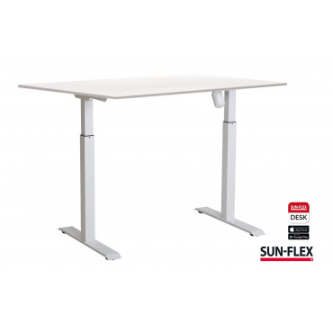 Sähköpöytä Sun-Flex Easydesk Adapt II valkoinen 120 x 80 cm | Euro Toimistotukut Oy