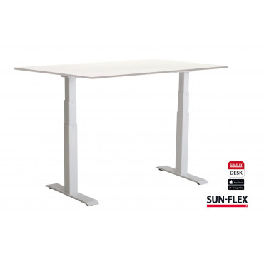 Sähköpöytä Sun-Flex Easydesk Adapt VI valkoinen 120 x 80 cm | Euro Toimistotukut Oy