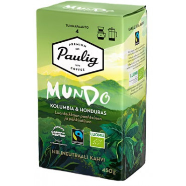 Kahvi Paulig Mundo Kolumbia & Honduras Luomu sj 450 g | Euro Toimistotukut Oy