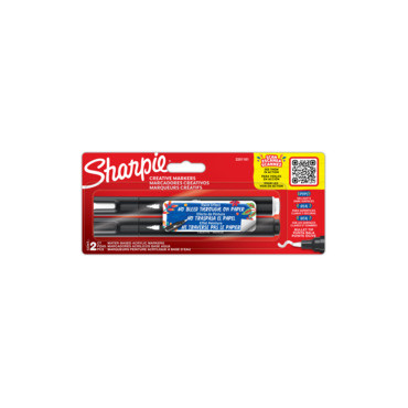 Sharpie Creative Marker musta & valkoinen (2) | Euro Toimistotukut Oy