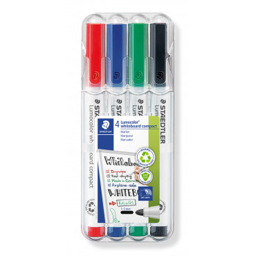 Staedtler Lumocolor 341 valkotaulukynä 4-v sarja 1-2 mm | Euro Toimistotukut Oy