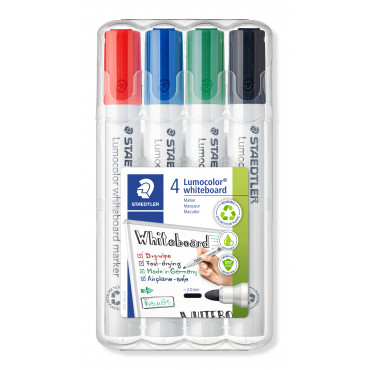Staedtler Lumocolor 351 valkotaulukynä 4-v sarja 2 mm pyöreä | Euro Toimistotukut Oy