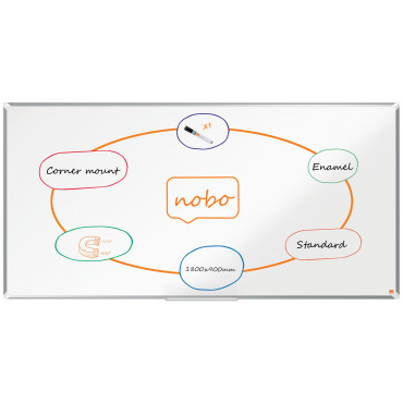 Nobo Premium Plus valkotaulu 180 x 90 cm emali | Euro Toimistotukut Oy