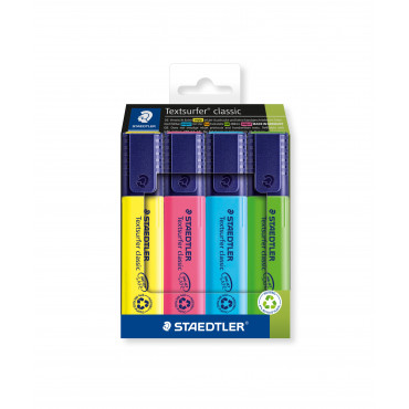 Staedtler TextSurfer Classic korostuskynä 4 värin sarja | Euro Toimistotukut Oy