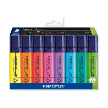 Staedtler TextSurfer Classic korostuskynä 8 värin sarja | Euro Toimistotukut Oy
