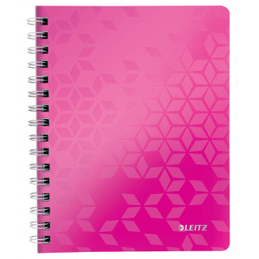 Leitz WOW PP A5 viivat muistikirja pinkki