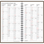 Agenda horizontal, ruskea