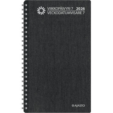 Viikkopäivyri/Veckodatumvisare 7, tummanharmaa