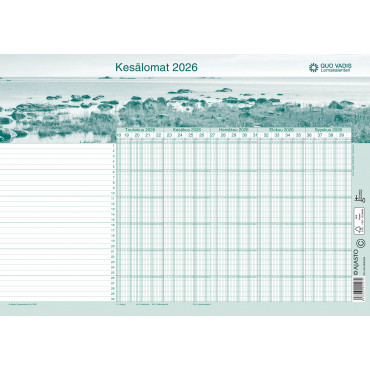 Quo Vadis -lomakalenteri 2026-2027