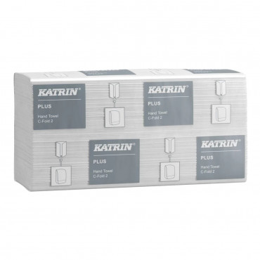 Katrin Plus käsipyyhe C-taitto 2-krs valkoinen 92512 | Euro Toimistotukut Oy