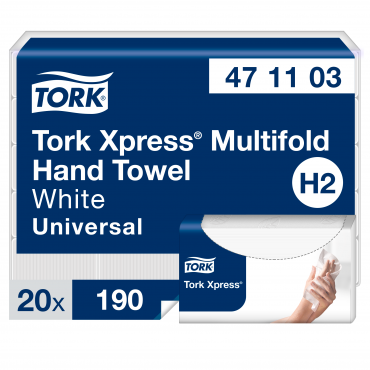 Tork Xpress® Multifold -käsipyyhkeet luonnonvalkoinen H2 | Euro Toimistotukut Oy