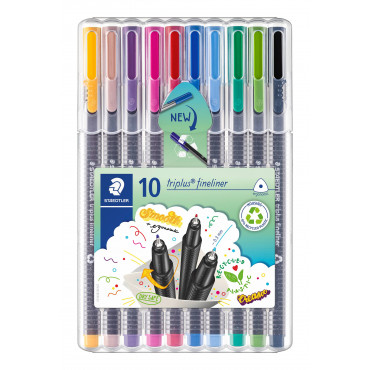 Staedtler Triplus fineliner 334 0,3 mm 10-v sarja | Euro Toimistotukut Oy