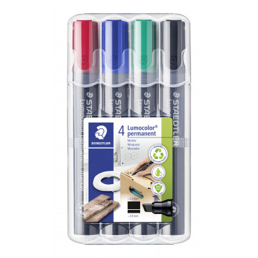 Staedtler 350 huopakynä 4-värin sarja 2-5 mm viisto | Euro Toimistotukut Oy