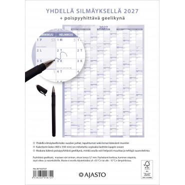 Yhdellä silmäyksellä + poispyyhittävä geelikynä | Euro Toimistotukut Oy