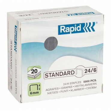 Rapid niitit  Standard 24/6 Galv. (5000) |  Euro Toimistotukut Oy